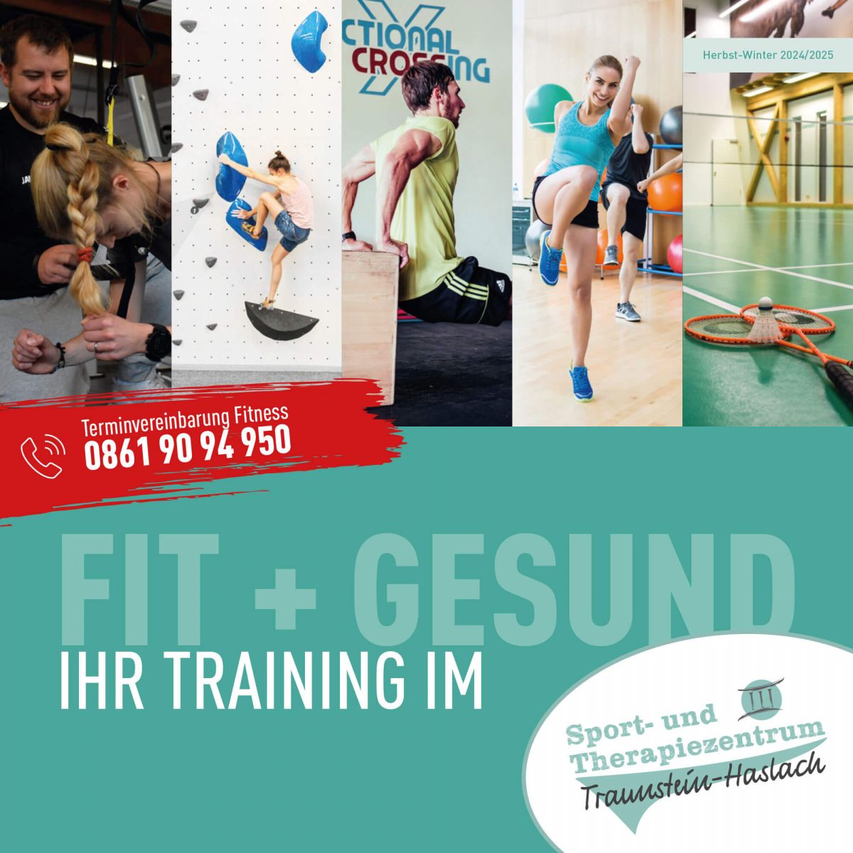 Titelbild der Fitness-Broschüre vom Sport- und therapiezentrum Traunstein-Haslach