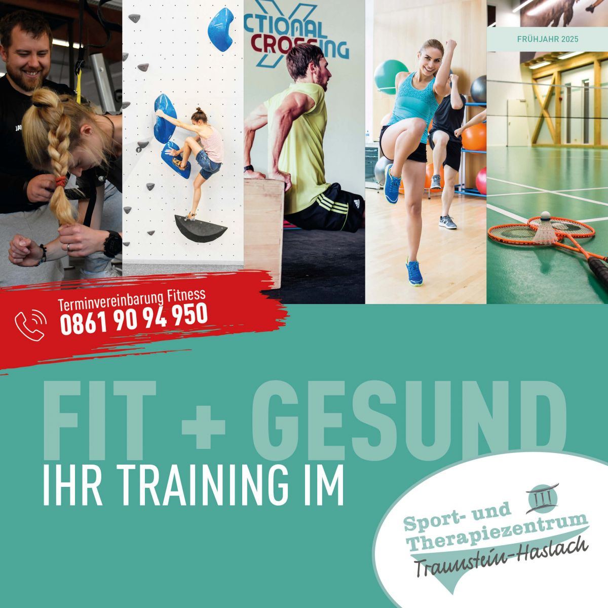 Titelbild der Fitness-Broschüre vom Sport- und therapiezentrum Traunstein-Haslach